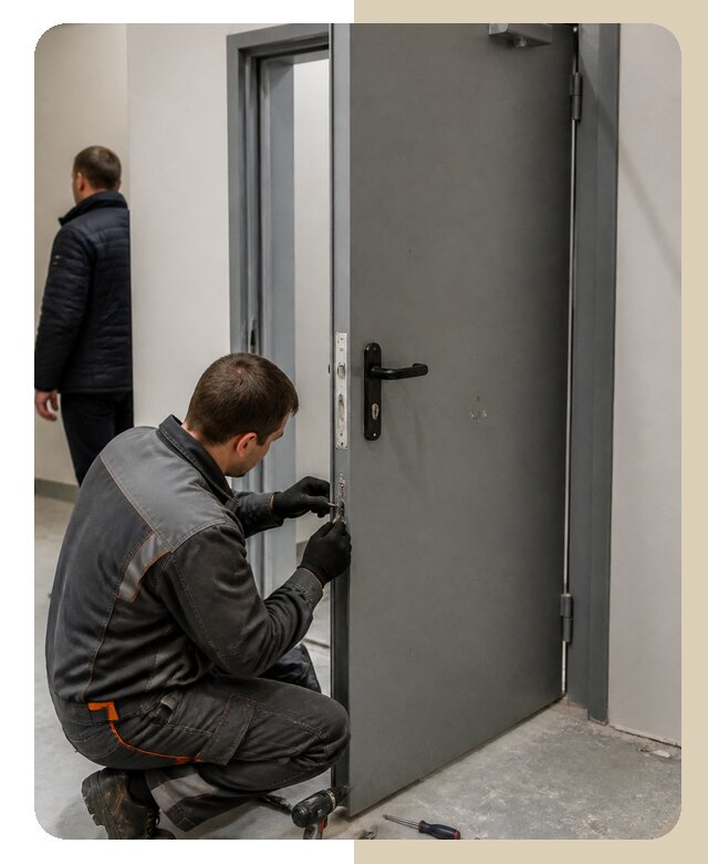 Ремонт противопожарной двери в Беслане по цене 6582 р. | ДвериЛегко-Бсл